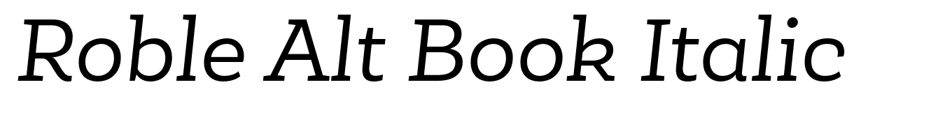Roble Alt Book Italic